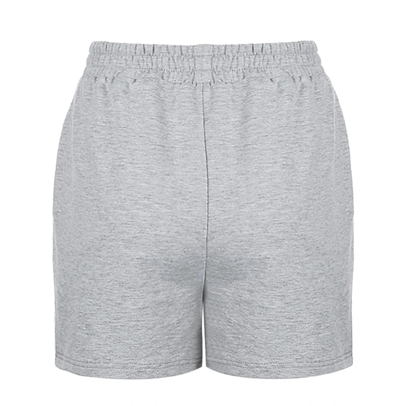 

Letter Print Casual Loose Shorts Ladies Elastic High Waist Short Pants Women Summer Pockets Shorts S Size