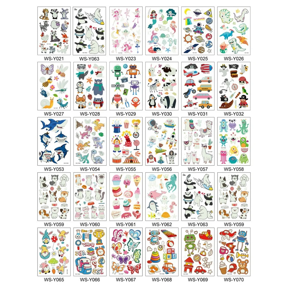 1 шт. стикер татуировки светящиеся Детские временные искусственные вставки уход