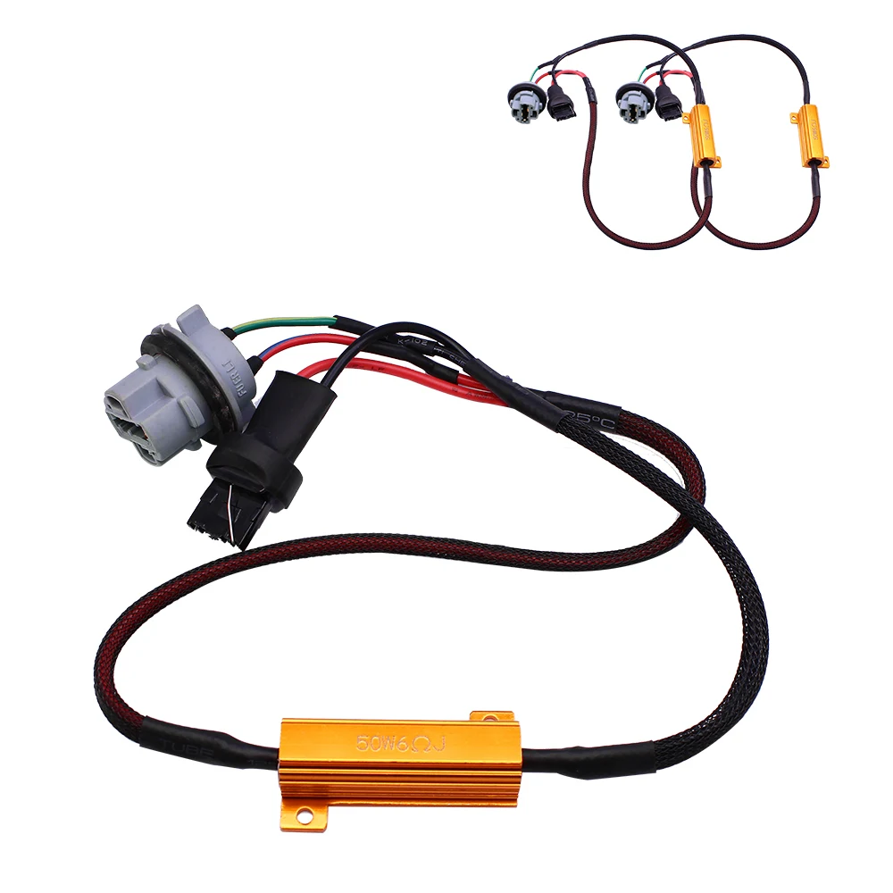 YUNPICAR 7440 T20 50 Вт 6Ohm светодиодный для легких нагрузок резистор фиксированный светодиодный фонарь противотуманная фара быстрая супер вспышка поворотные световые сигналы