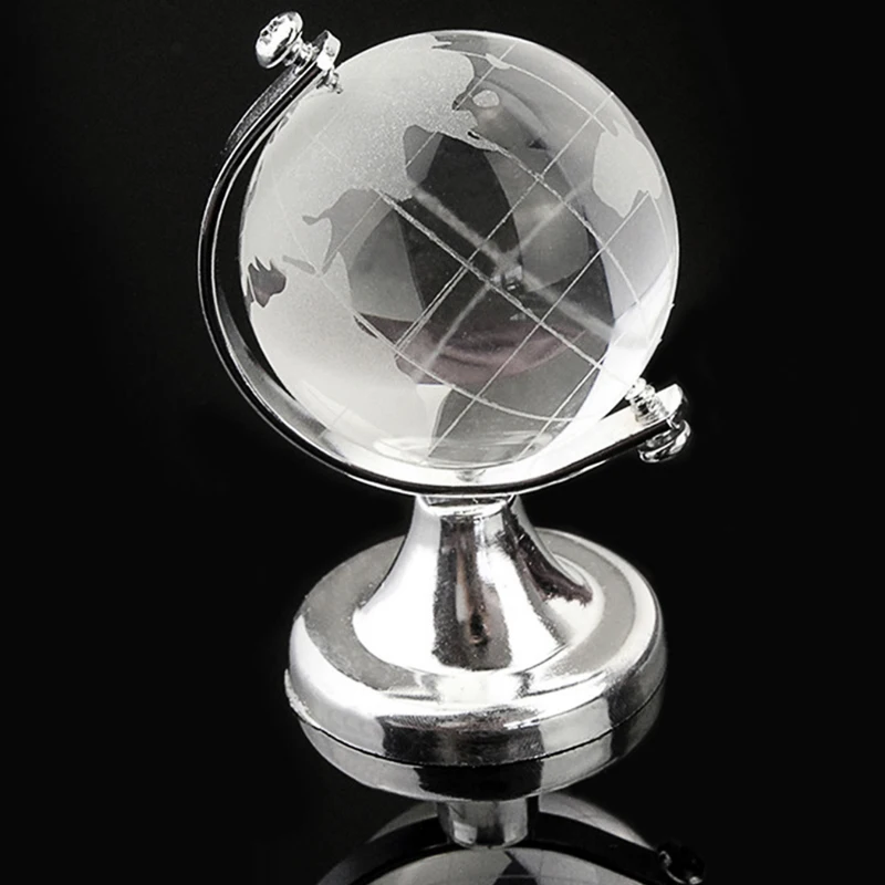 Прозрачный мини шар из хрустального стекла ремесла карта мира рождественский