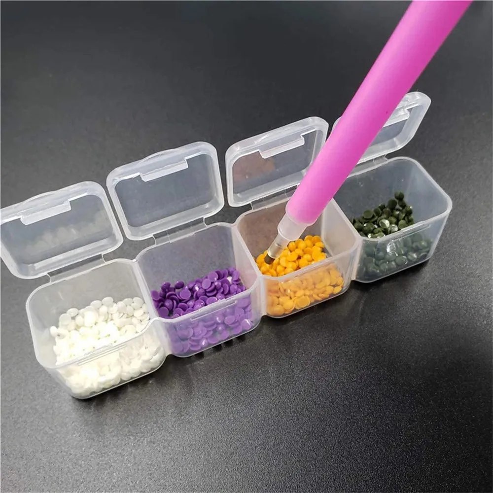 

28/64pcs Bottles Diamond Painting Tools Accessories Storage Box Beads Container Diamond Embroidery Stone Mosaic Convenience Box