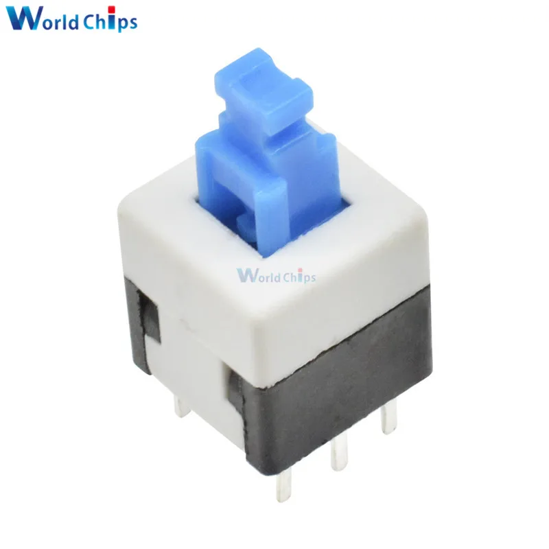 10 шт. Новый 8X8mm синий колпачок самоблокирующийся Тип переключатель с квадратной