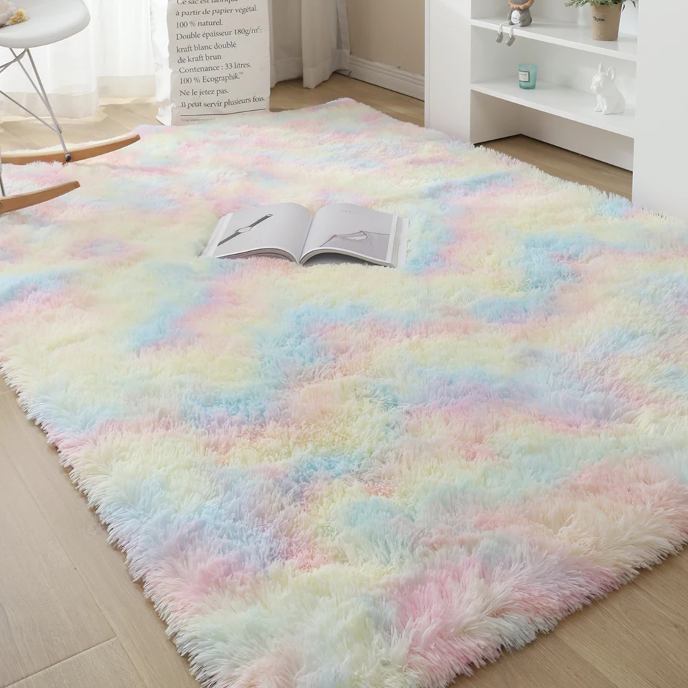 

Gray Carpet for Living Room Plush Rug Bed Room Floor Fluffy Mats Anti-slip Home Decor Rugs Soft Velvet Carpets Kids Room Blanket