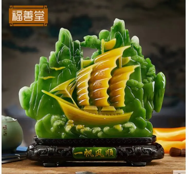 

Простой корабль-украшение Фортуна для гостиной винный шкаф парусное Украшение Скульптура Статуя резьба украшение для дома