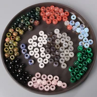 10pcslot round big hole beads 12x10mm natural stone agates loose spacer beads charms for jewelry making earrings bracelets diy