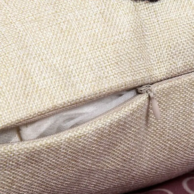 Винтажная льняная квадратная наволочка для мужчин и женщин с черным цветком