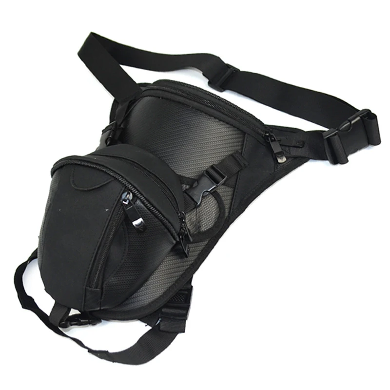 Black Высокое Качество Микрофибра Rider Leg Fanny сумка Треккинговая Мужская мотоциклетная штурмовая бум дорожная Военная Мужская Хип поясная сумка - Цвет: Black