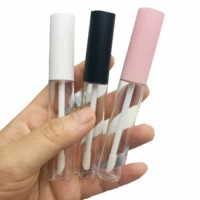 new 10ml empty lip gloss tube clear lip glaze bottle frosted whitepink lid lipgloss cosmetic packing container