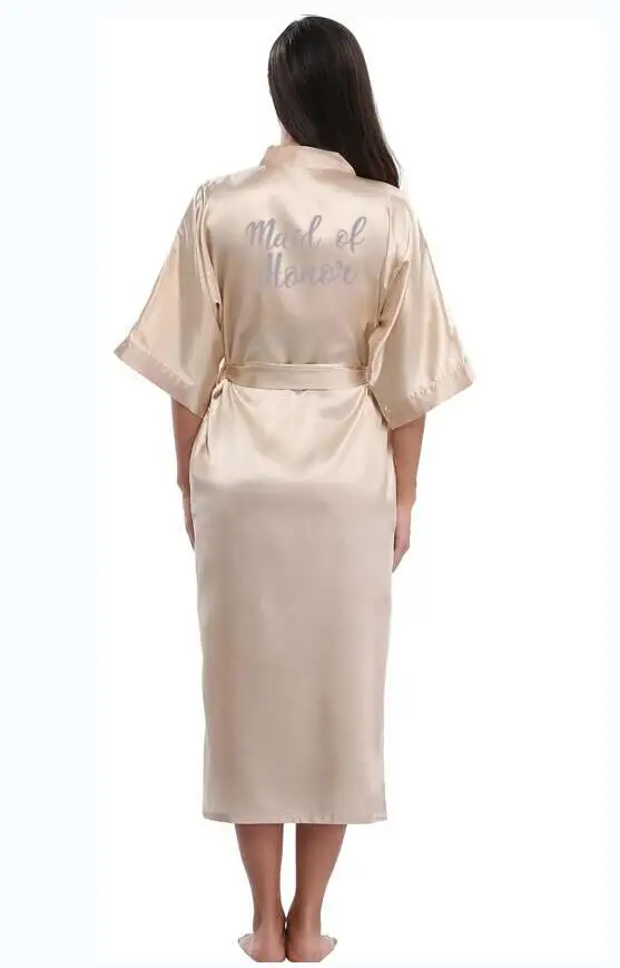 Халат женский атласный из шелка короткая одежда для матери и подружки невесты