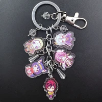 no game no life acrylic handmade anime keychain cartoon key ring purse schoolbag decoration boy girl women birthday gift