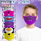 Детская Хлопковая маска для лица с мультяшным принтом и регулируемым фильтром