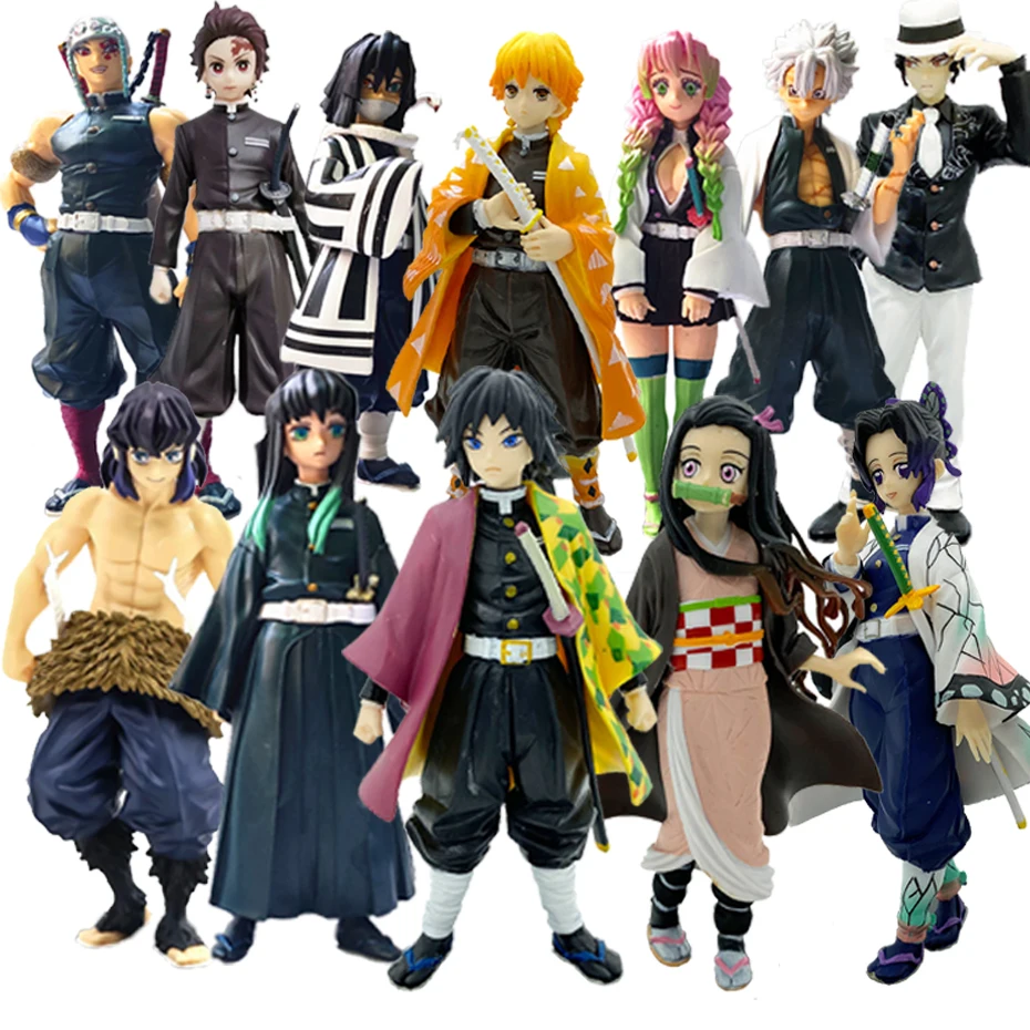 

New Anime Demon Slayer Figure Kamado Tanjirou Nezuko Action Figures Model Toys Zenitsu Figurine Inosuke Kimetsu No Yaiba Figura