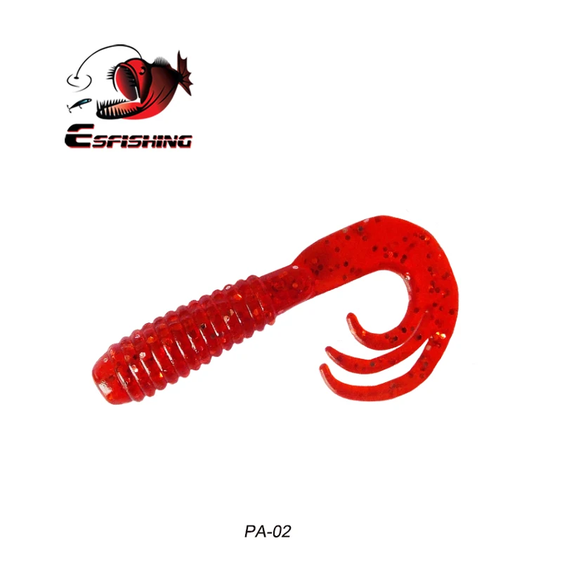 PA02 Esfishing приманка 10 шт. 5 см/1,6 г Esfishing триппле приманки для рыбалки в форме личинок Мягкие силиконовые кренкбейт запах снасти Морская Рыбалка - Цвет: PA02