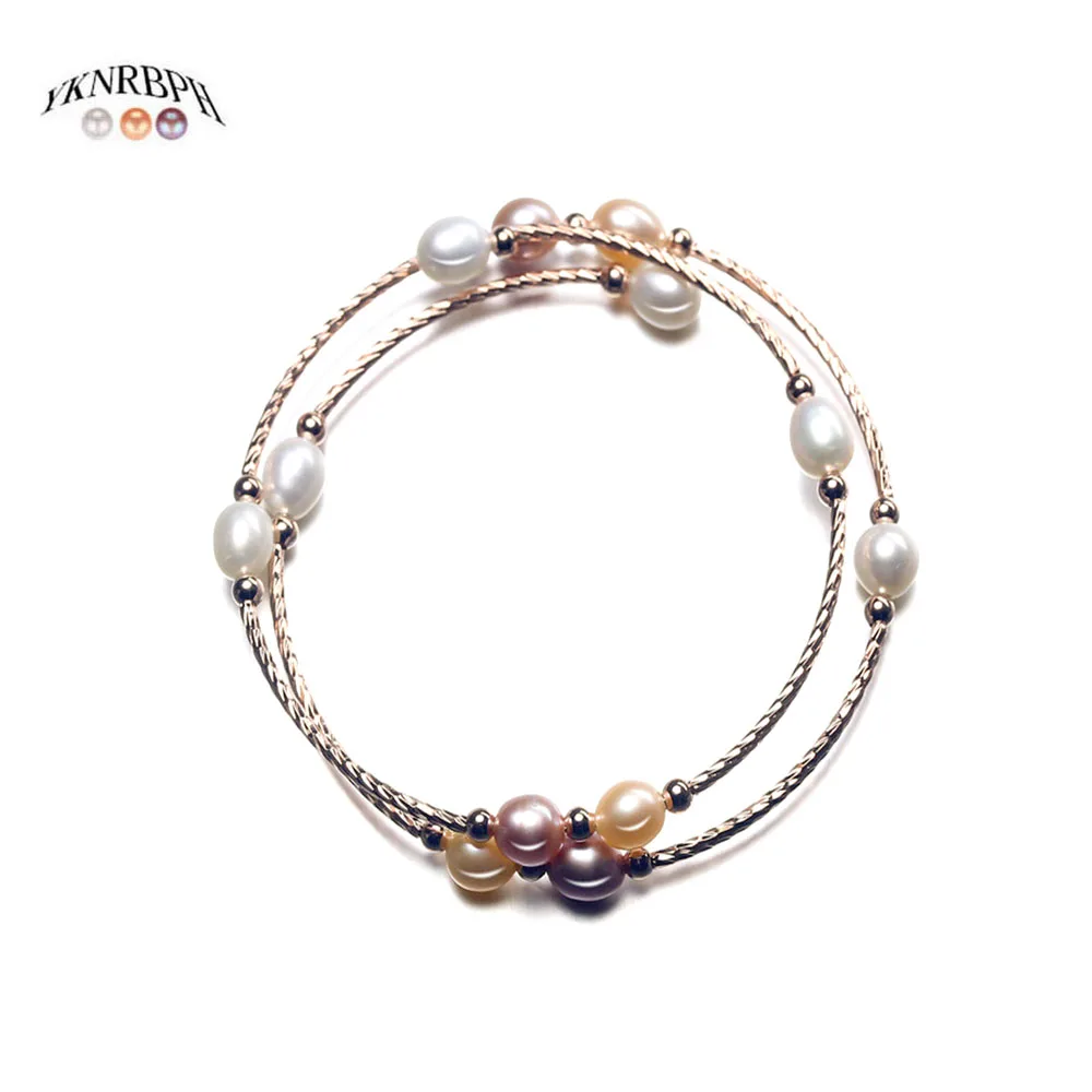 YKNRBPH 14 к Изысканный жемчужный браслет Открытый изысканный для женщин свадьбы