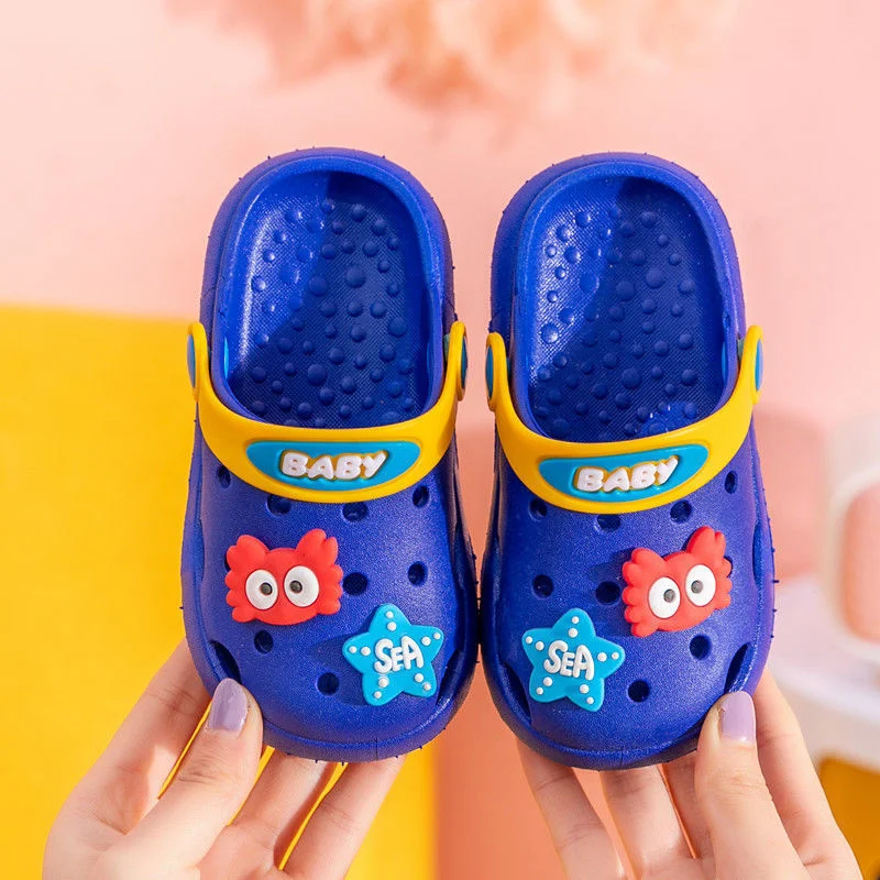 

Children's Hole Shoes Children's Slippers Boys And Girls Children's Anti Slip Soft Sole Indoor Anti-collision Baby Cool Slippers