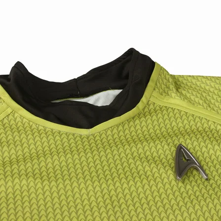 Костюм капитана Звездный путь в темноте Косплей Кирк зеленый цвет|Костюмы из