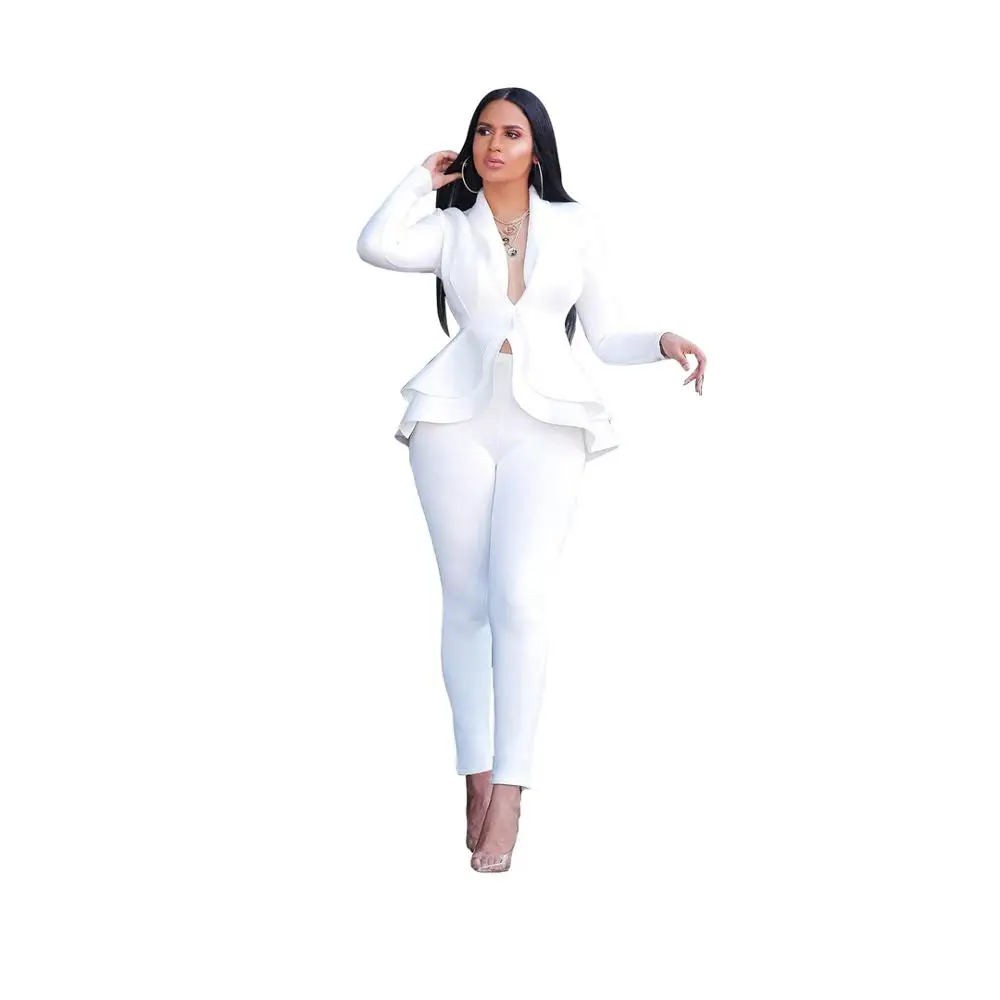 Женская мода гофрированный воздушный слой профессиональная одежда униформа