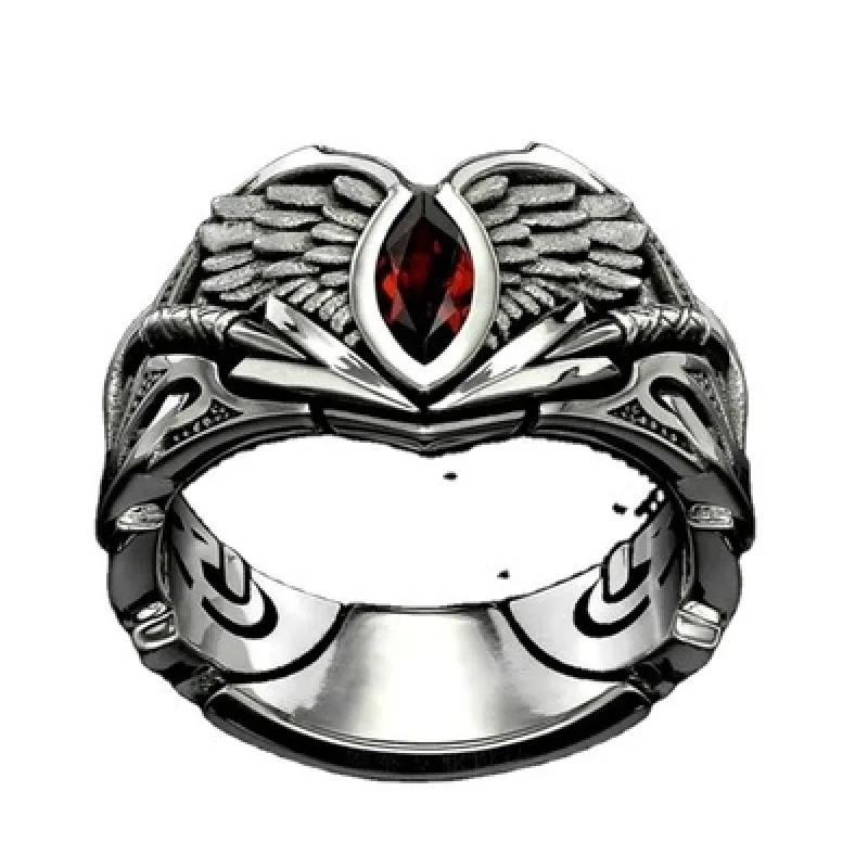 

Dark Abyss Demon Eye Red Large Zircon Wide version Ring for men Fashion New Jewelry Ring