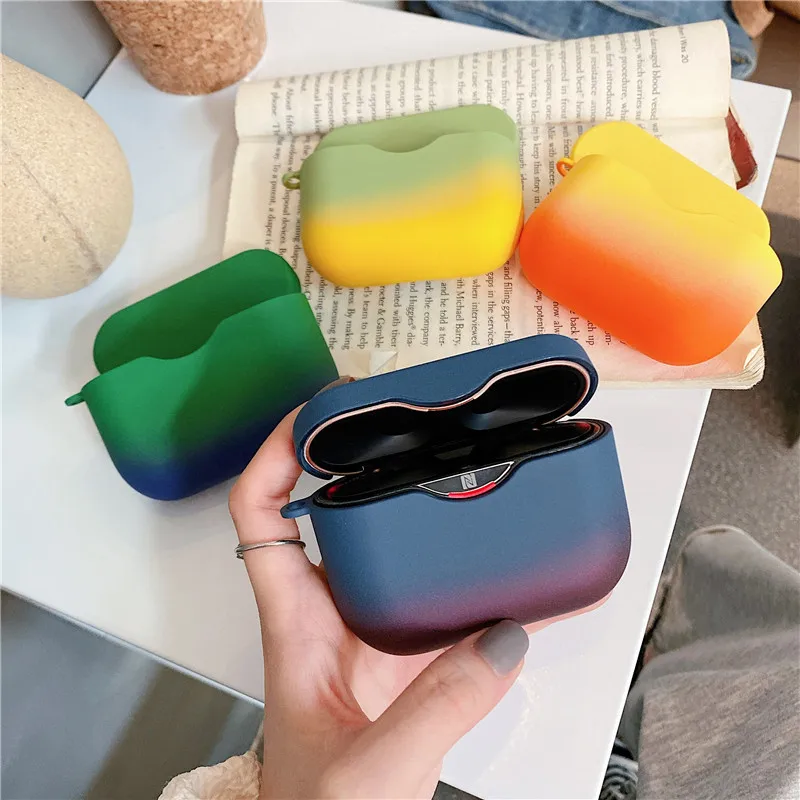

Earphone Case For SONY WF-1000XM3 Gradient Color Headset Protective Case Wireless Bluetooth Headset Accessories Charging Box
