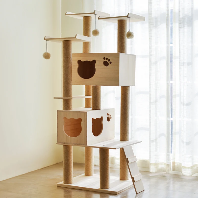 Рама для скалолазания кошки из цельного дерева гнездо игрушки товары