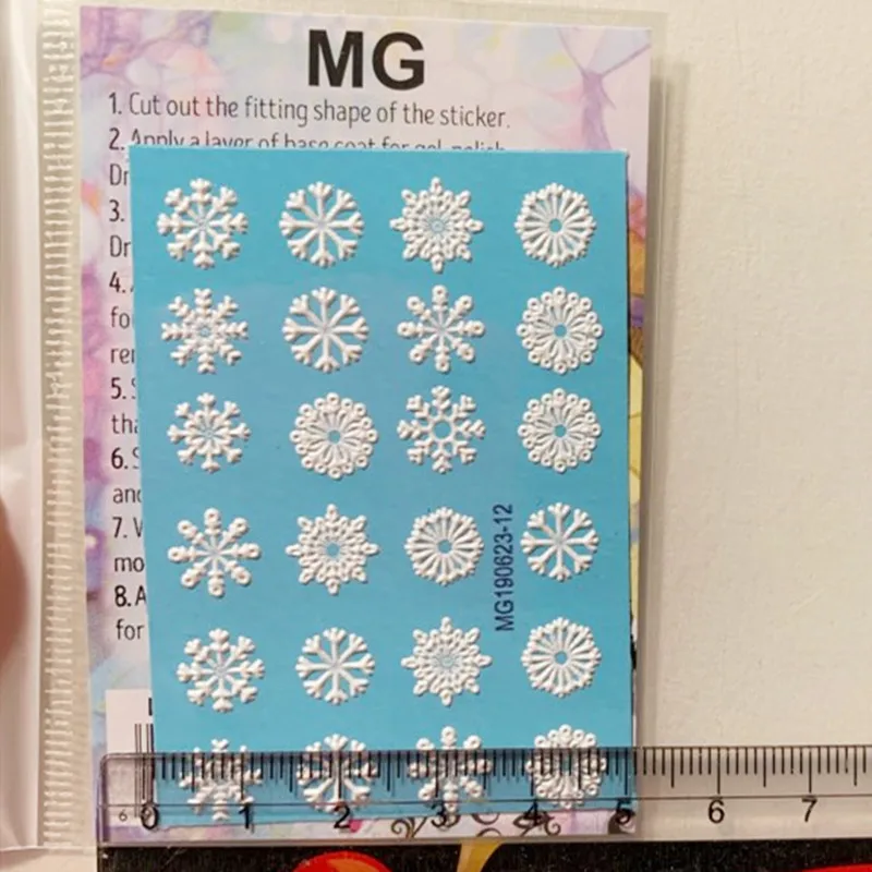 1pc 3D Acrylic Engraved Nail Sticker Embossed Cute Kitten Alarm Clock Snowflakes Water Decals Empaistic Nail Water Slide Decals