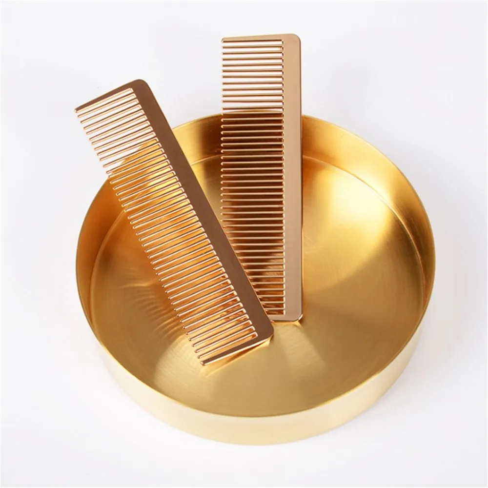 

Металлическая Расческа золотого цвета щетка для массажа головы для влажных, сухих, вьющихся, прямых волос, 1 шт.