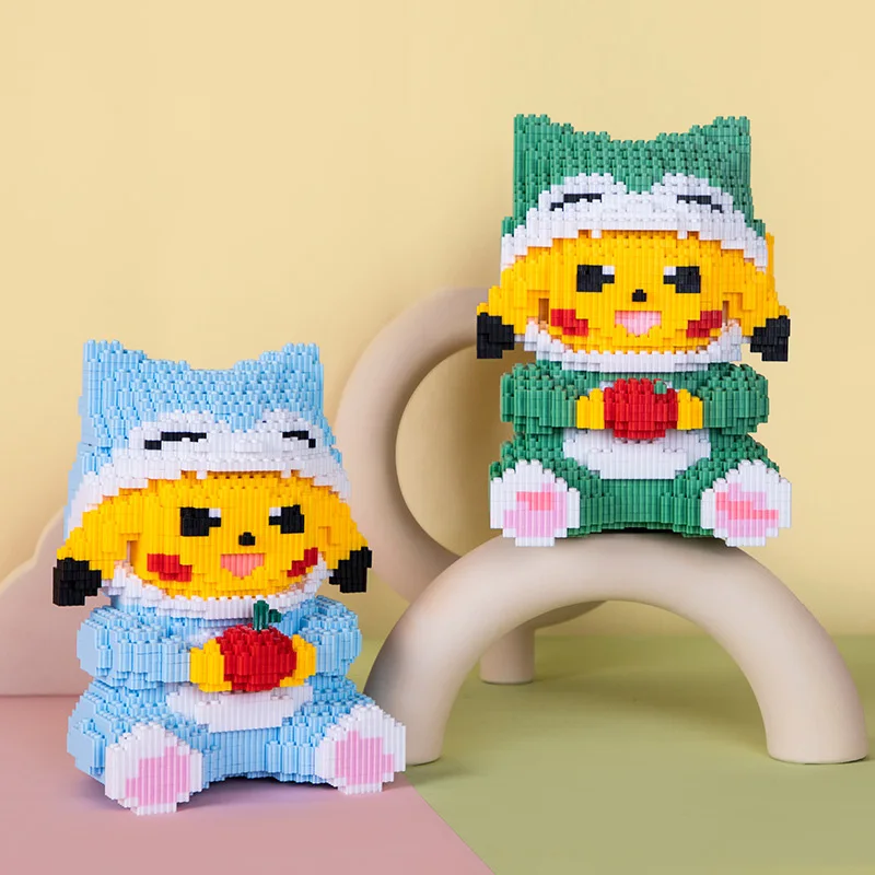 Новинка серия покемонов 2347 шт. розовые синие зеленые фигурки яблока Пикачу