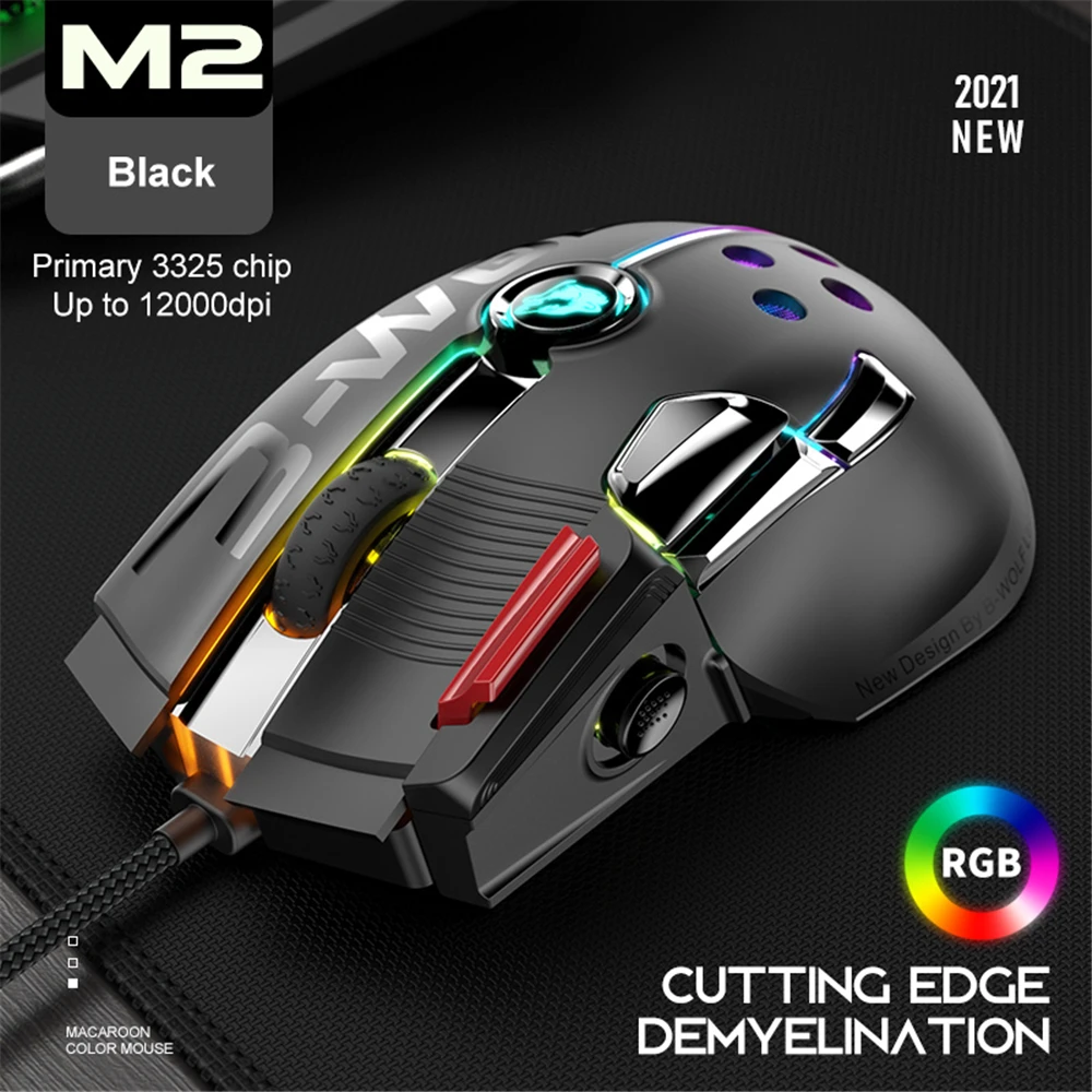 

Wired Connection RGB 12000DPI Mouse Computer Mouse LED Backlit Ergonomic Gaming Mouse For Laptop