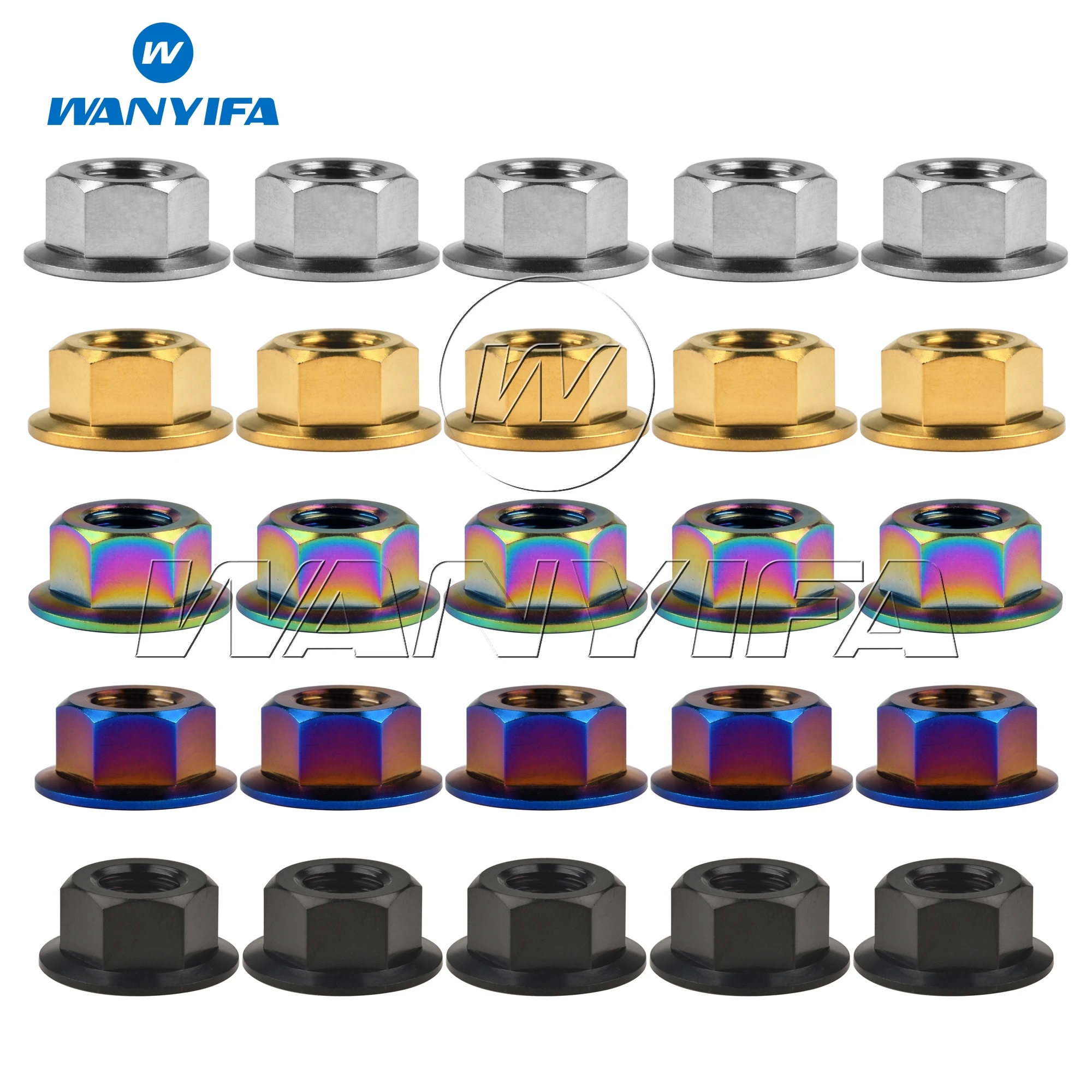 Wanyifa титановая гайка M10 x 1 0 25 5 Звездочка Фланцевая для Honda/Suzuki/Yamaha шт./лот|nut nut|nuts