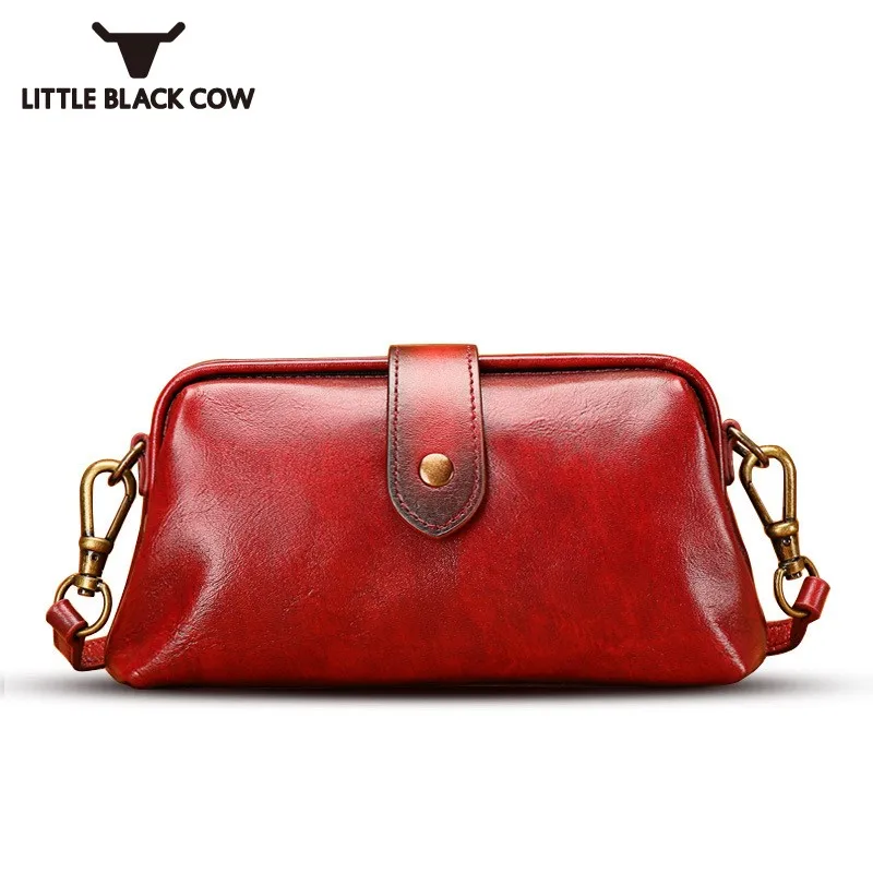

Women High Quality Genuine Leather Doctor Bag Office Ladies Sling Shoulder Bag Designer Vintage Slung Crossbody Bags Handbag