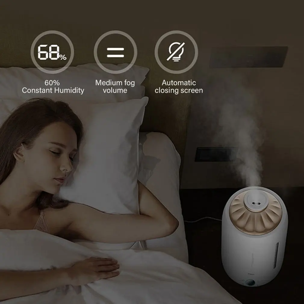 

Deerma Air Humidifier Aroma Diffuser Oil Ultrasonic Fog 5L Quiet Aroma Mist Maker Led Touch Screen DEM-F500 Water Diffuser