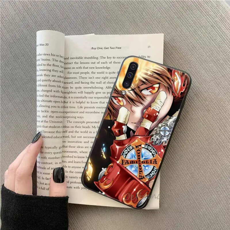 

fire Sawada Tsunayoshi Phone Case For Samsung galaxy S note 7 8 9 10 20 fe edge A 6 10 20 30 50 51 70 lite plus Soft Silicone