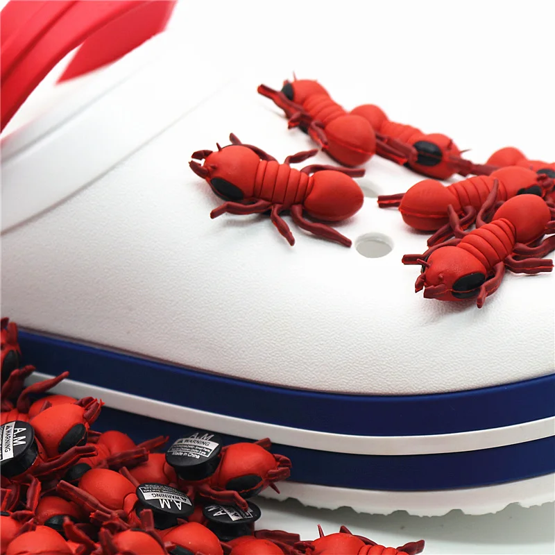 Украшения для обуви из ПВХ с 3d-изображением огненного муравья 1 шт. высокая