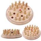 Детские деревянные игрушки, пазлы, цветные запоминающие шахматы, игра, интеллектуальные детские настольные игры для вечеринок, обучающие игрушки для малышей