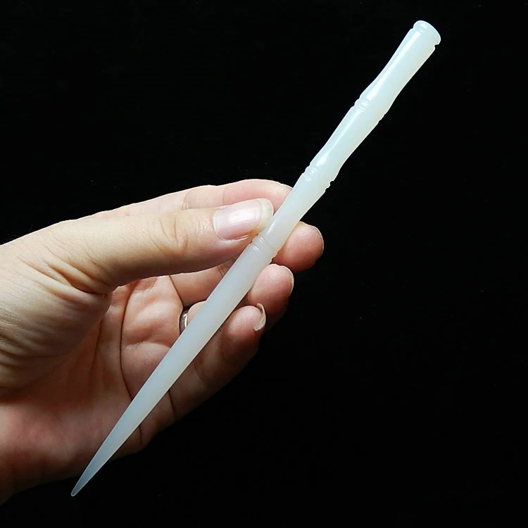 Белая Нефритовая Поворотная заколка для волос с бамбуковым узлом|Украшения