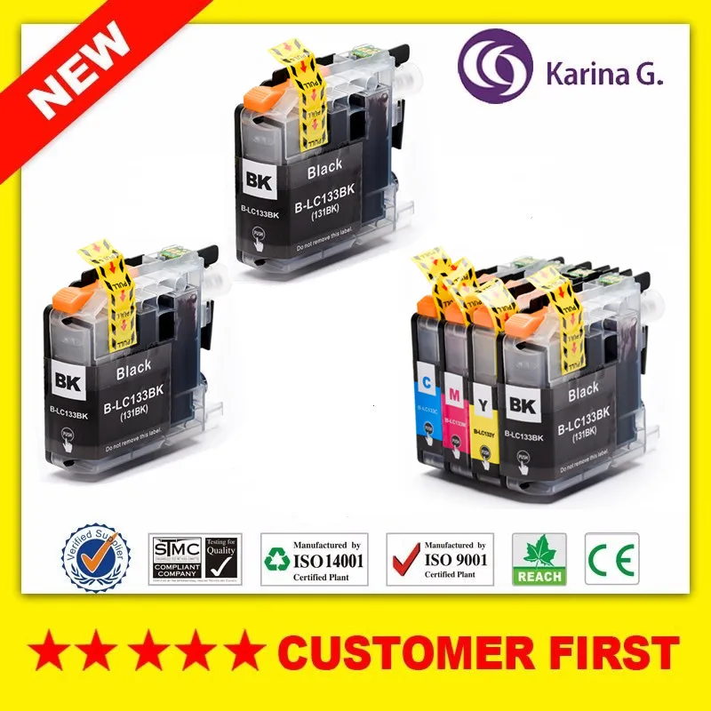 1Set Plus 2PCS Black Совместимые картриджи для LC133 LC131 для принтера Brother mfc-j245 J470DW J475DW J650DW J870DW набор чернил для Океании - Цвет: 1Set Plus 2PCS Black
