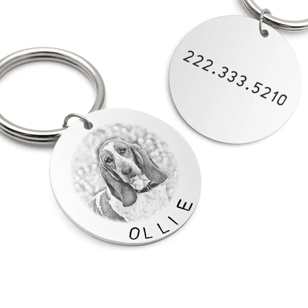 

Personalized Dog Tag,Customized Dog Tag,Custom Pet Id Tag,Pet ID Tag,Photo Name Dog Tag,Dog Accessories Collar