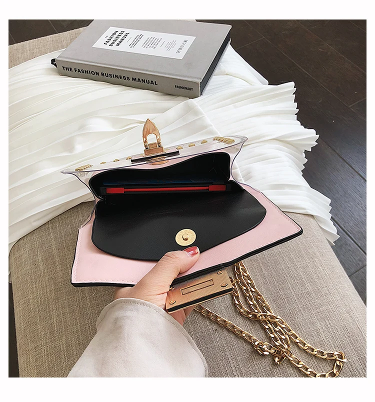 Лидер продаж роскошная брендовая Прозрачная женская сумка из прозрачного ПВХ