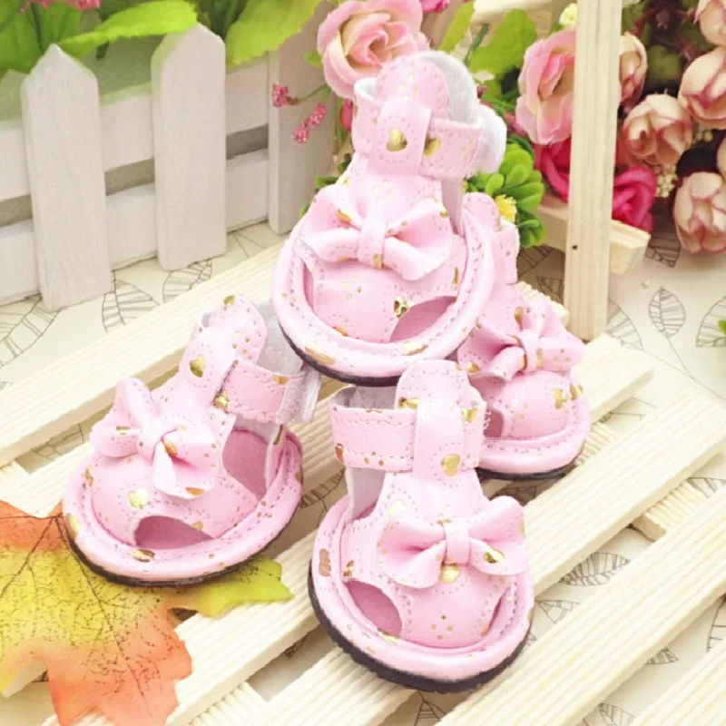 

Peach Heart Pet Sandals On The Market Cool Summer Pet Shoes Dog Shoes Breathable Sandals