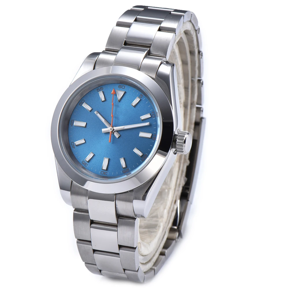 Мужские автоматические механические часы светящиеся водонепроницаемые 316L из