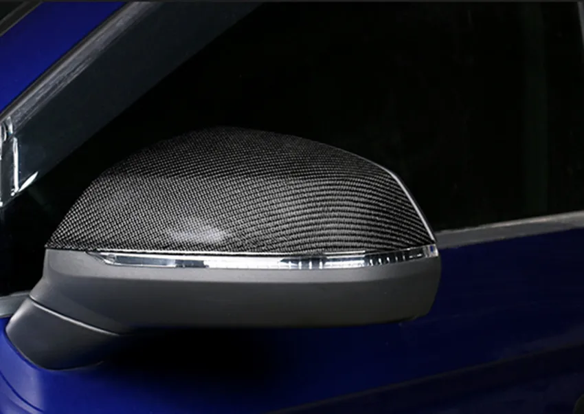 Замена реального углеродного волокна боковое зеркало заднего вида крышка для Q2 Q3