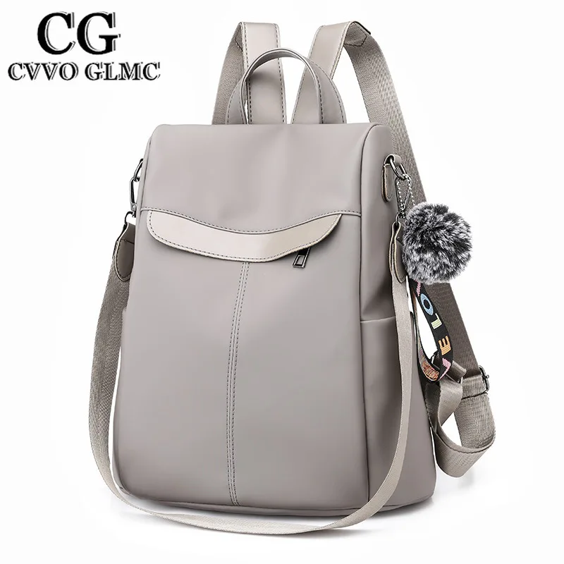 

Cvvo Glmc Simple Women Backpack Oxford Travel School Bag Large Capacity Shoulder Backpack Female Hairball Casual Rucksack