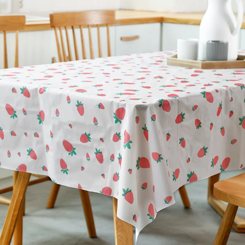 Скатерть для обеденного стола прямоугольная пластиковая скатерть с принтом в