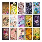 Алмазная 5D картина сделай сам, вышивка крестиком с цветами, бабочками, мозаика с цветами, украшение для дома