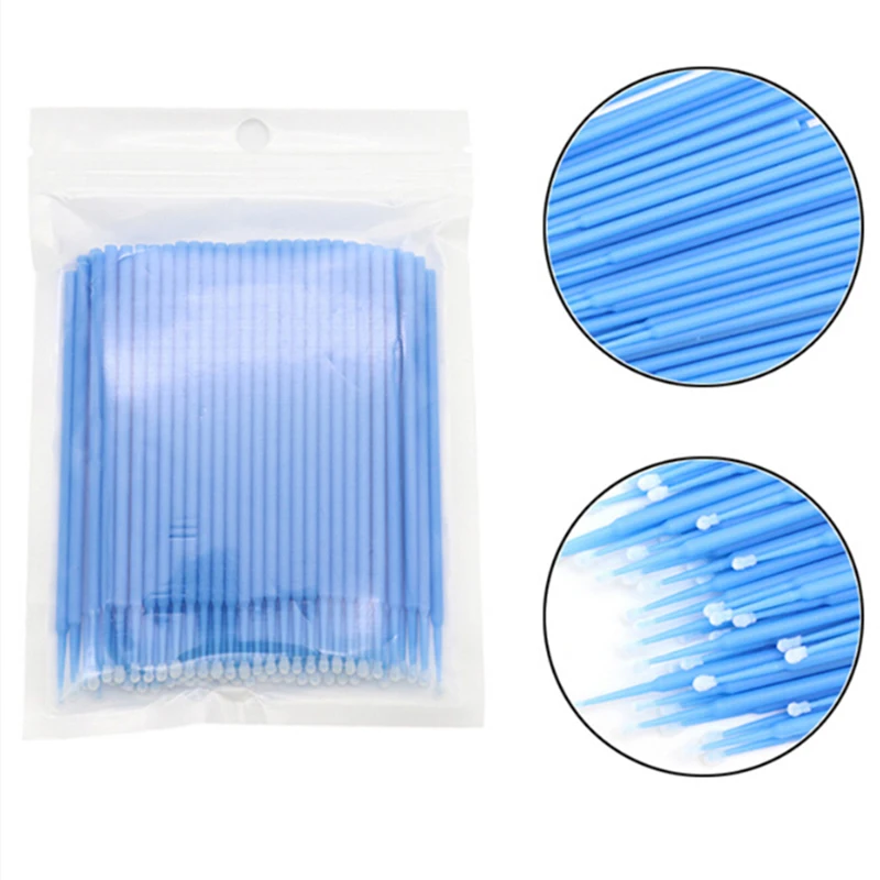 

100pcs Disposable Eyelash Extension Tools Individual Lashes Applicators Mascara Brush Lash Extensions Cotton Swab