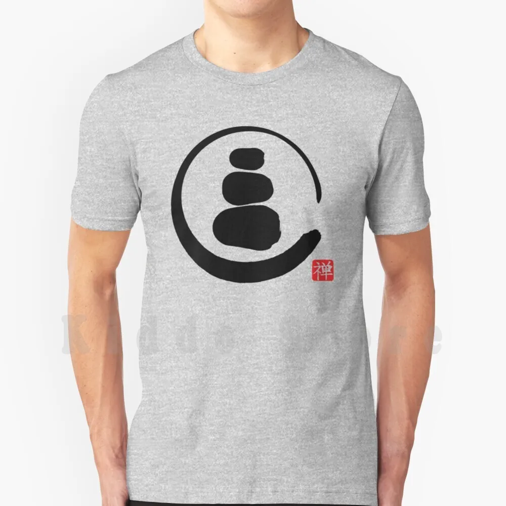 Футболка Zen Enso с принтом колец и дзен камней для мужчин хлопковая новая крутая