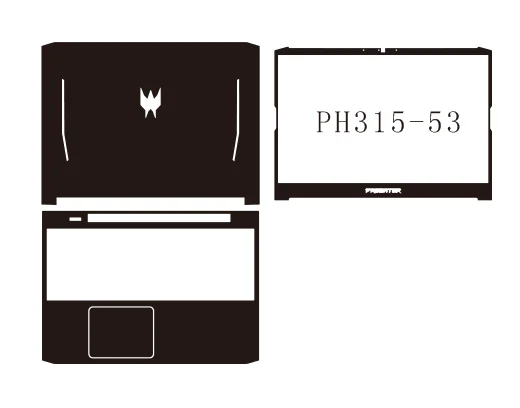 

Чехол-наклейка из углеродного волокна для ноутбука Acer Predator Helios PH315-53 15,6 дюйма