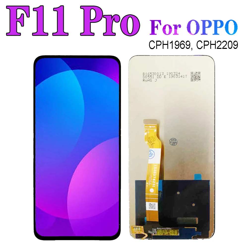 ЖК дисплей 6 53 дюйма F11 Pro для OPPO F11pro с рамкой CPH1969 CPH2209 экран дисплея сенсорный