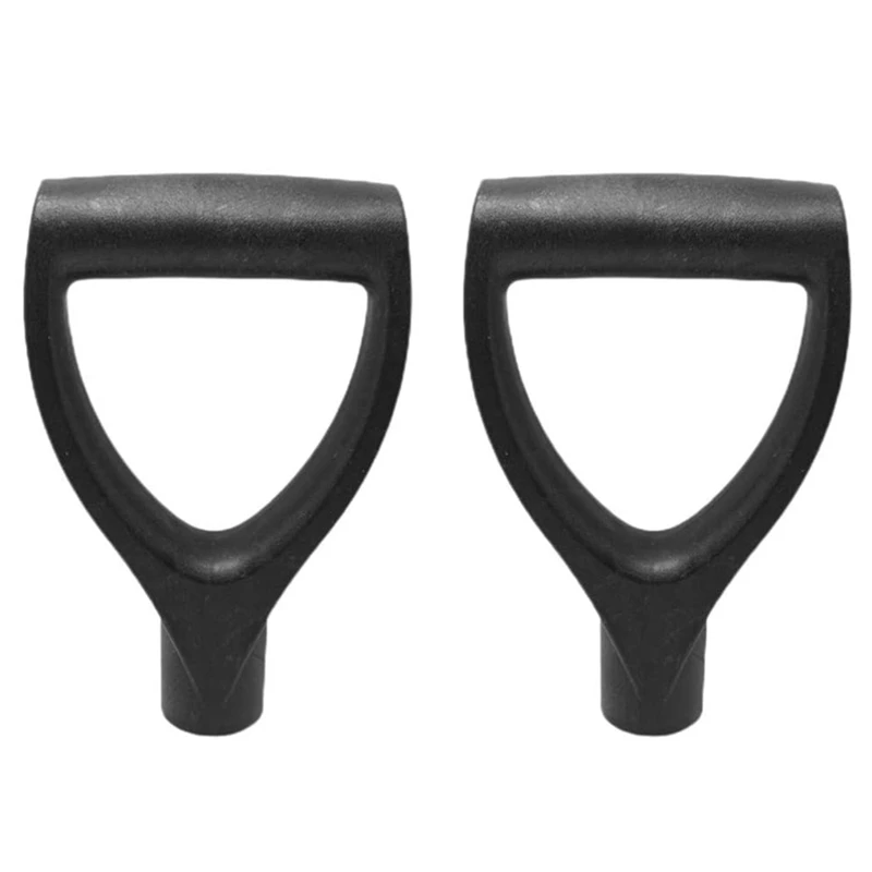 

2Pcs Shovel D Grip Handle 32mm Inner Diameter PVC Spade Snow Shovel Handle for Garden Digging Raking Tool Black
