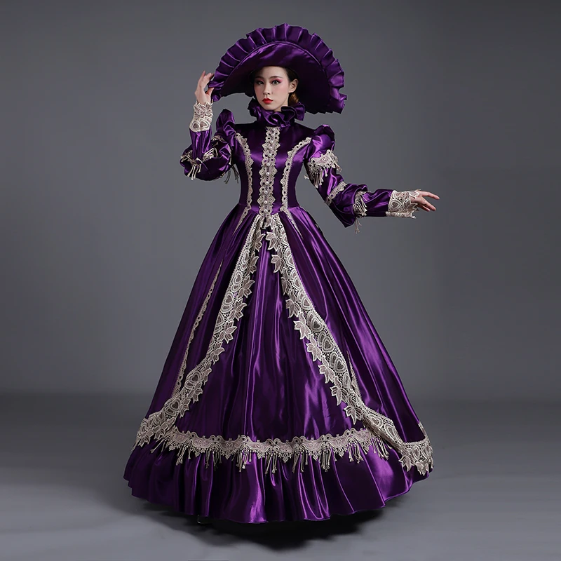 

Purle Revolutionary Dresses Early Victorian Ball Gowns Renaissance Reenactment Theater Costume
